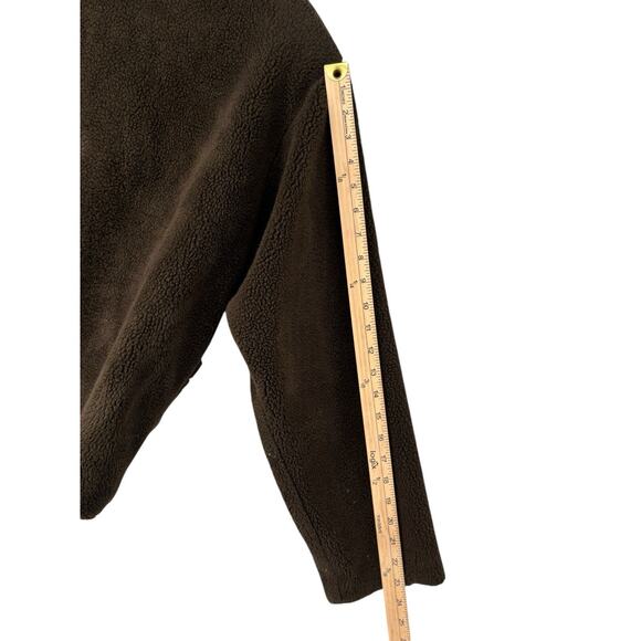 Nils Resort Collection Fleece Jacket Brown Large Cozycore Button Front Lined - Picture 7 of 13